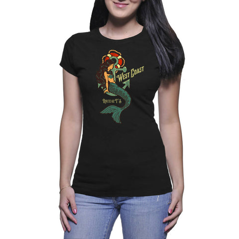 Mermaid - West Coast - Ladies T-Shirt (Route 62 T'S)